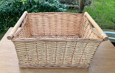 Large wicker hamper basket