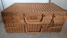 Large Vintage Wicker Rattan