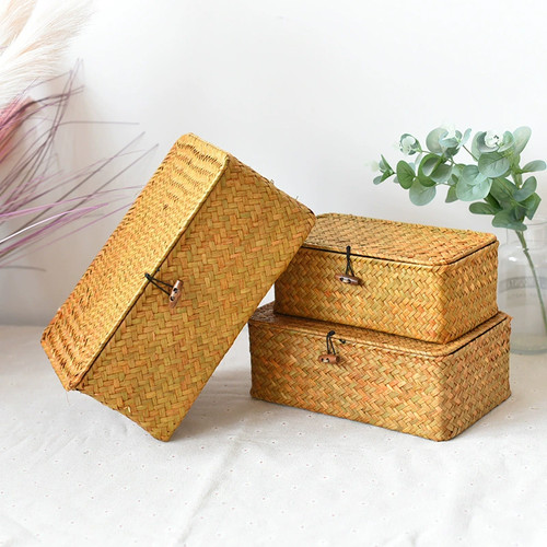 Large wickers storage basket - large,