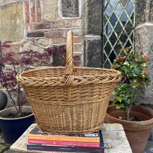 Vintage wicker shopping basket - wicker,