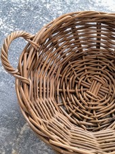 Large Round Vintage Wicker