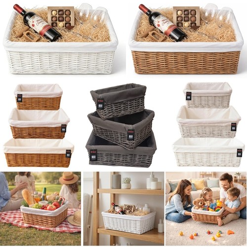 Wicker willow storage baskets - wicker,